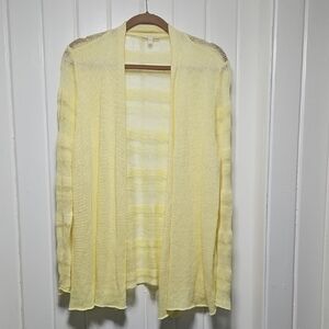 Eileen Fisher Soft Yellow Open Cardigan